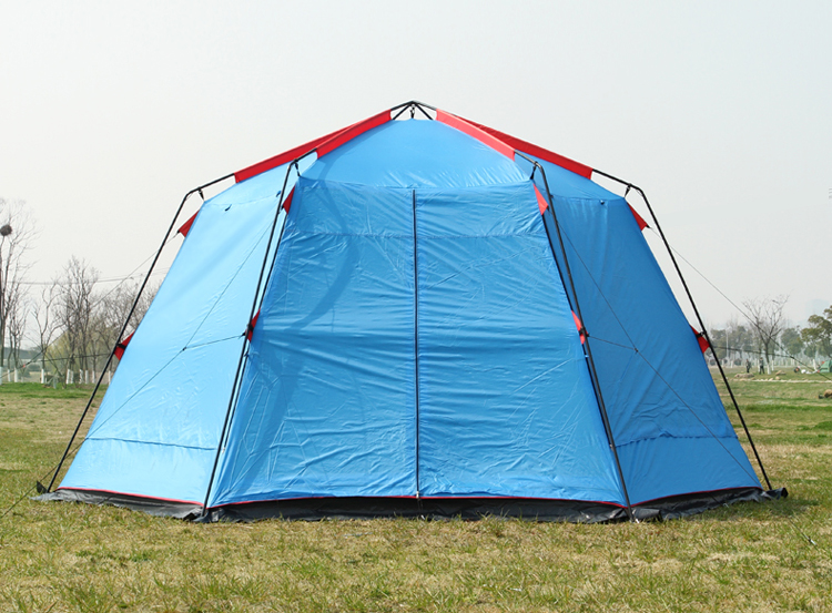 Cheap Goat Tents UV Hexagonal Outdoor Camping Huge Tent 8 12 Person Rainproof Anti Mosquito Hiking Tent Awning Garden Pergola Car Beach Awning Tents 